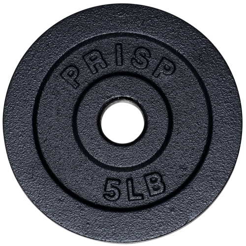 PRISP Adjustable Weight Dumbbells Set - Includes 2 Bars, Cast Iron Plates and Threaded Collars, 40 lbs