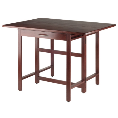 Taylor 5-Pc Drop Leaf Table with Folding Chairs, Walnut