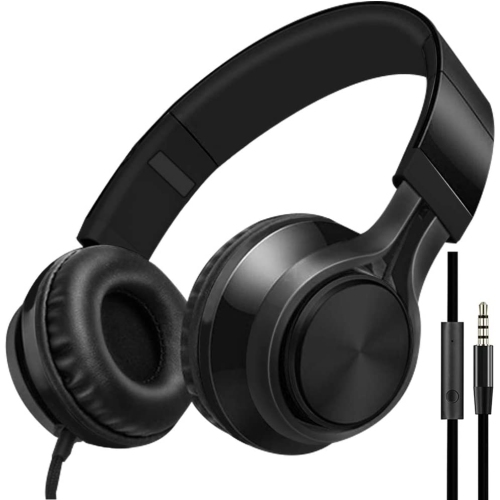 Image 1 de 7.. Casque d’écoute Dolaer avec câble de 5 pi/1,5 m, casque de jeu de 3,5 mm à isolation sonore avec micro et commande de volume pour téléviseur, PC et