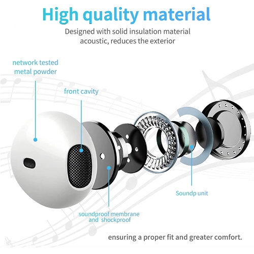 Dolaer 4 Pack Earbuds Stereo Earphones with Microphone Wired Headphones Bass in Ear Earbud Headphones Compatible with Mobile Phones, Tablets, MP3 and