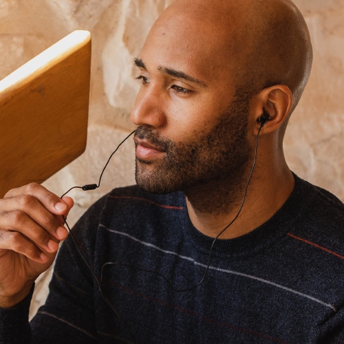 Dolaer RPTCM125K ErgoFit In-Ear Earbud Headphones with Mic and Controller, Black