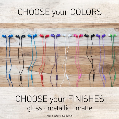 Dolaer RPTCM125A ErgoFit In-Ear Earbud Headphones with Mic and Controller, Blue