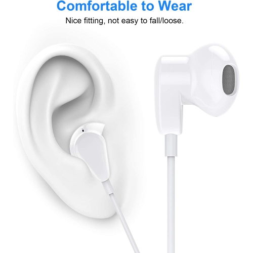 Dolaer – Écouteurs USB-C pour Galaxy S21 FE S22 USB-C numérique avec télécommande micro, casque d’écoute stéréo à suppression du bruit avec fil pour