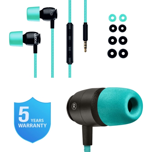 Écouteurs électroniques, écouteurs avec microphone et commande de volume, isolation du bruit