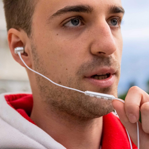 Headphones, Earphones with Microphone and Volume Control, Noise Isolating Memory Foam Eartips