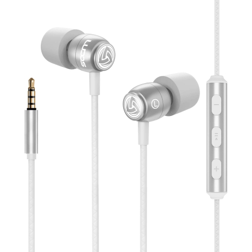 Headphones, Earphones with Microphone and Volume Control, Noise Isolating Memory Foam Eartips
