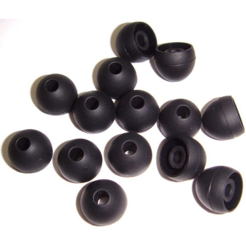 DOLAER  Replacement Silicone Earbuds 7 Pairs (Set Of 14 Pieces). Compatible With Most In Ear Headphone Brands. Size: Medium. In Black