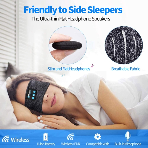 Dolaer Sleep Headphones Bluetooth Sports Headband - Soft Sleeping Wireless Music Headbands for Side Sleepers Long Time Play Headsets Workout,