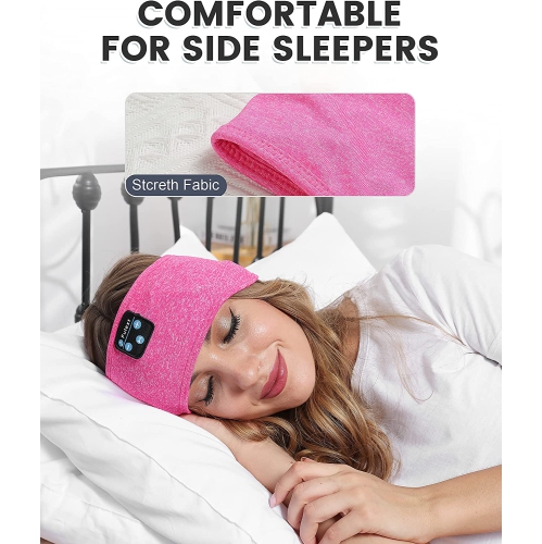 Écouteurs pour le sommeil, écouteurs pour le sommeil serre-tête de musique, écouteurs serre-tête ultra-doux pour les gens qui dorment sur le côté,