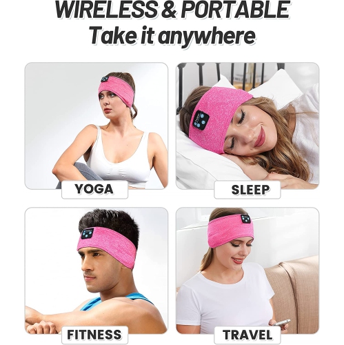 Écouteurs pour le sommeil, écouteurs pour le sommeil serre-tête de musique, écouteurs serre-tête ultra-doux pour les gens qui dorment sur le côté,