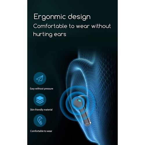 Dolaer Wireless Earbuds, Bluetooth 5.1 Headphones in-Ear True Wireless Stereo Long Playtime Bluetooth Earbuds Built-in 4 Mics Waterproof Smart Touch