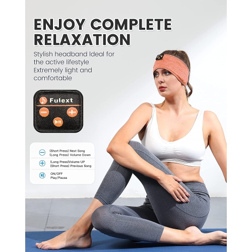 Dolaer Sleep Headphones Bluetooth Sleeping Headband, Sleeping Headphones Music Sports Headband, Ultra-Soft Headphones Headband for Side Sleepers,