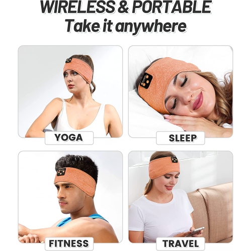 Dolaer Sleep Headphones Bluetooth Sleeping Headband, Sleeping Headphones Music Sports Headband, Ultra-Soft Headphones Headband for Side Sleepers,