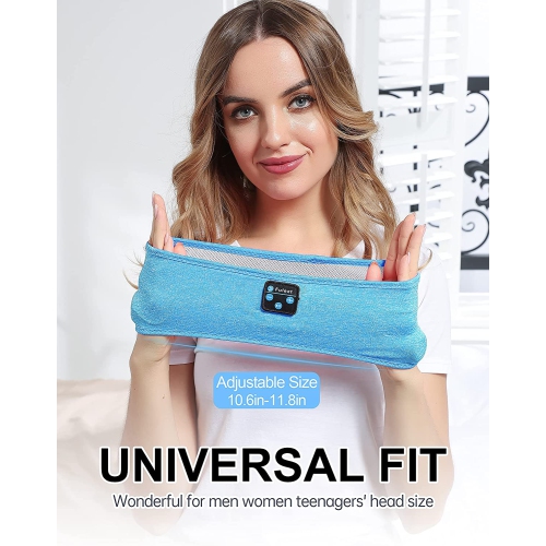 Dolaer Sleep Headphones Bluetooth Headband, Upgrage Soft Sleeping Wireless Music Sport Headbands, Long Time Play Sleeping Headsets with Built in