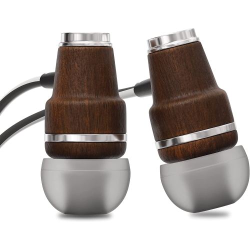 Dolaer Symphonized NRG 3.0 Wired Earbuds – Wood EarPhones for Androids with Stereo Sound – In-Ear Headphones with Microphone for Computer & Laptop