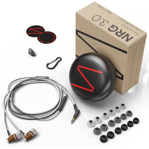 Dolaer Symphonized NRG 3.0 Wired Earbuds – Wood EarPhones for Androids with Stereo Sound – In-Ear Headphones with Microphone for Computer & Laptop