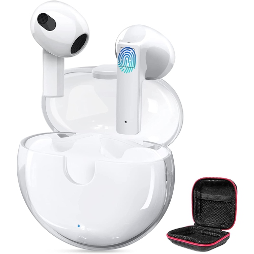 DOLAER  True Wireless Earbuds, Bluetooth Stereo Headphones, Portable Mini Earphones Sport, In-Ear Earbud Touch Control W/mic USB-C Charging Case For