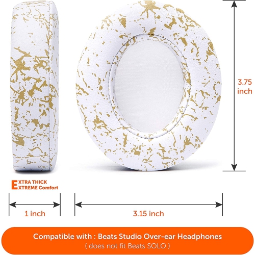 Dolaer Wicked Cushions Replacement Ear Pads for Beats Studio 2 & 3 Wired & Wireless Does NOT Fit Beats Solo Softer PU Leather, Enhanced Foam &