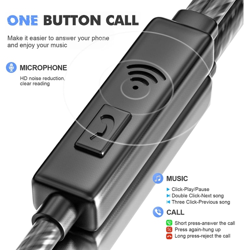 Dolaer Wired Earbuds with Microphone 5 Pack, in-Ear Headphones with Heavy Bass, High Sound Quality Earphones Compatible with iPod, iPad, MP3, Android