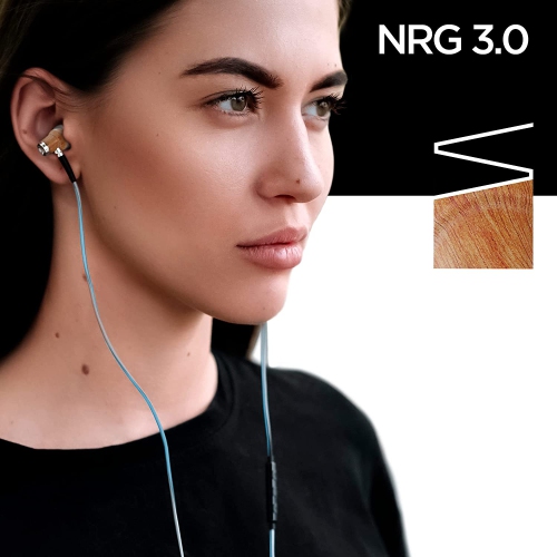 Dolaer Symphonized NRG 3.0 Wired Earbuds – Wood EarPhones for Androids with Stereo Sound – In-Ear Headphones with Microphone for Computer & Laptop