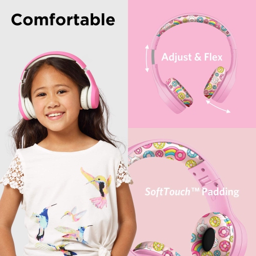 Volume Limited Wired Headphones with SharePort - Pink Doughnuts