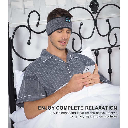 Dolaer Headphones for Sleeping, Sleep Headphones Bluetooth Headband, Noise Cancelling Sleep Headband with Ultra-Thin HD Stereo Speakers Perfect for