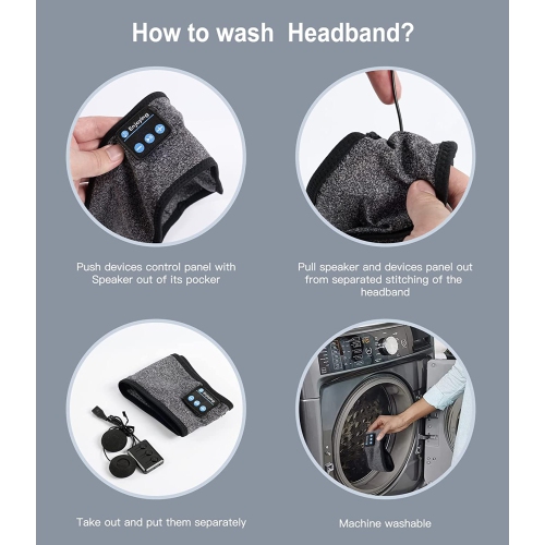 Dolaer Headphones for Sleeping, Sleep Headphones Bluetooth Headband, Noise Cancelling Sleep Headband with Ultra-Thin HD Stereo Speakers Perfect for