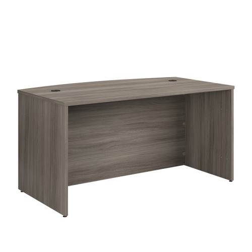 Sauder Affirm Engineered Wood Bowfront Executive Desk in Hudson Elm