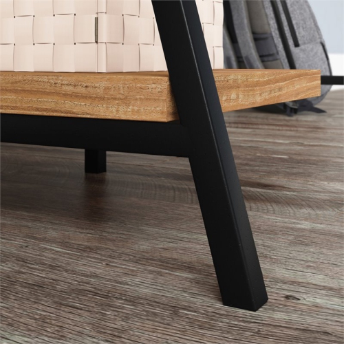 Sauder North Avenue Engineered Wood Computer Desk with Hutch in Sindoori Mango