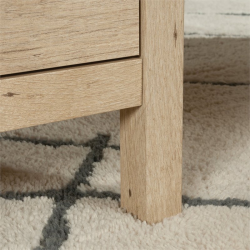 Sauder Pacific View Engineered Wood L-Shaped Home Office Desk in Prime Oak