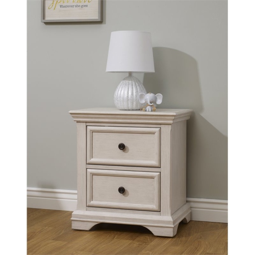 Sorelle Furniture Portofino Wood Nightstand for Baby in Brushed Ivory