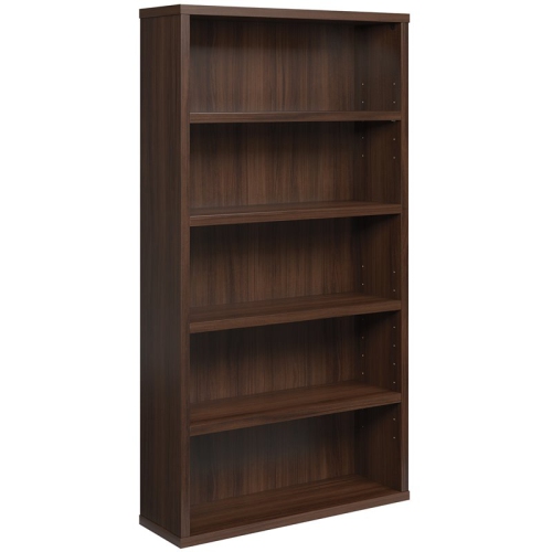Sauder Affirm Engineered Wood 5-Shelf Bookcase in Noble Elm/Brown