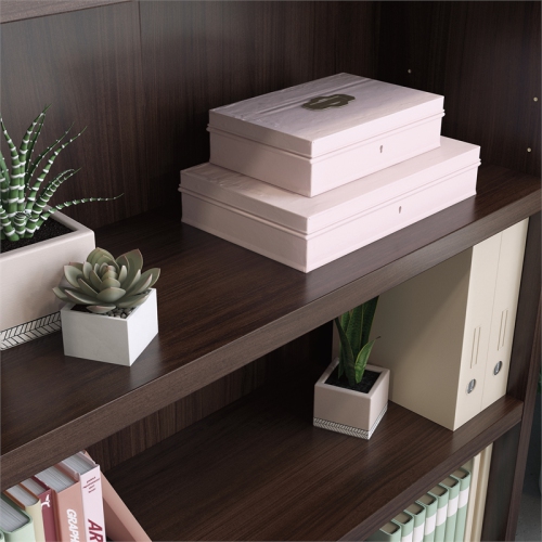 Sauder Affirm Engineered Wood 5-Shelf Bookcase in Noble Elm/Brown