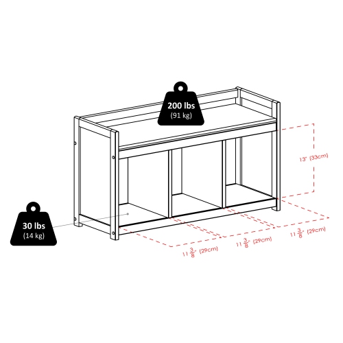 Addison Entryway Storage Bench, Espresso