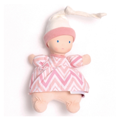 Tikiri Bonikka Collection Precious Baby Plush Doll - Chevron Pink