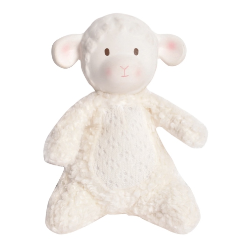 Tikiri Plush Toy with Natural Rubber Head - Bahbah the Lamb