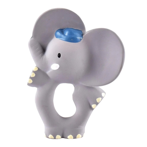 TIKIRI  Organic Natural Rubber Ring Teether - Alvin The Elephant