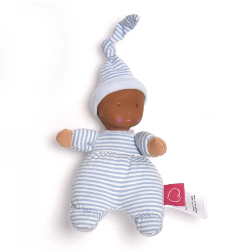 TIKIRI  Bonikka Collection Precious Baby Plush Doll - Stripe (7 Inch) In Blue