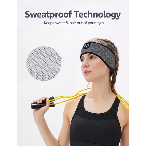 Écouteurs Dolaer Sleep Bluetooth, écouteurs serre-tête - écouteurs serre-tête élastiques confortables, cadeaux pour hommes adolescentes, fête des