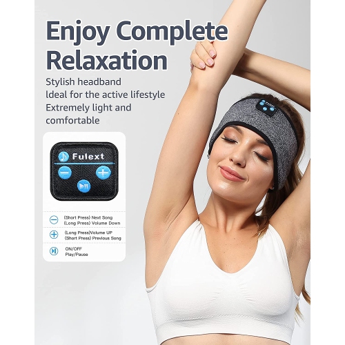 Écouteurs Dolaer Sleep Bluetooth, écouteurs serre-tête - écouteurs serre-tête élastiques confortables, cadeaux pour hommes adolescentes, fête des