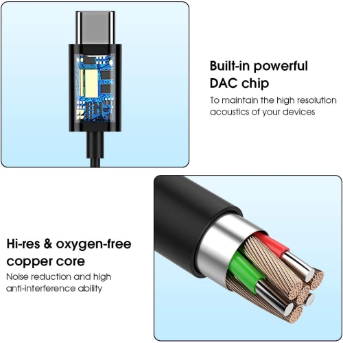 Dolaer USB C Headphones, Magnetic USB Type C Earphone Stereo Earbuds Hi-Fi Digital DAC Bass Mic & Remote Control for Google Pixel 6 5 4a 3 XL OnePlus