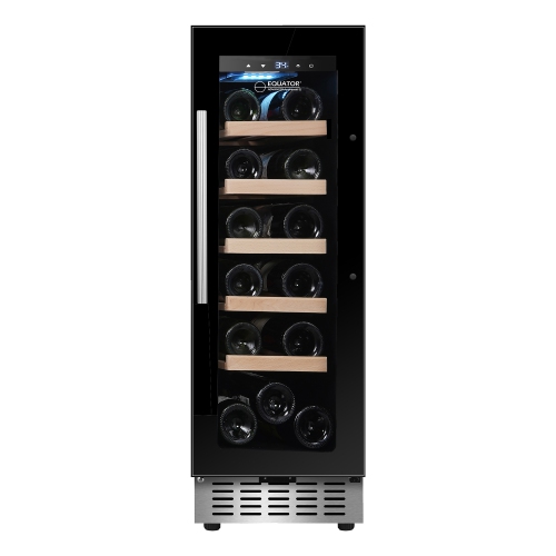 Réfrigérateur à 18 bouteilles de vin noir autonome/encastrable à DEL 7 couleurs 110&nbsp;V