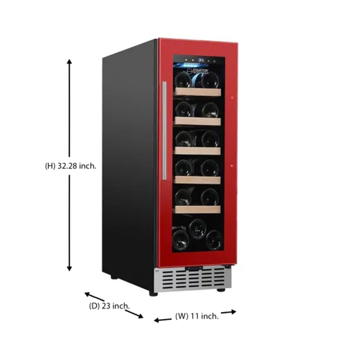 RÉFRIGÉRATEUR À VIN Equator 18 bouteilles autonome/intégré 110 V LED 7 couleurs