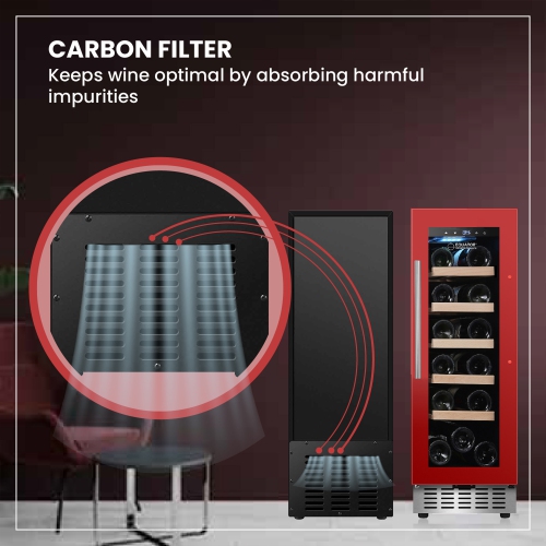 RÉFRIGÉRATEUR À VIN Equator 18 bouteilles autonome/intégré 110 V LED 7 couleurs