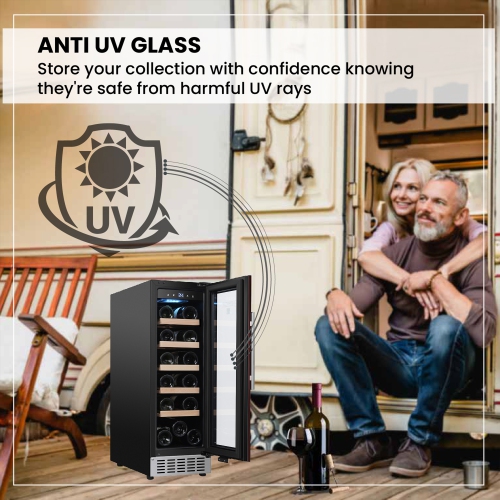 RÉFRIGÉRATEUR À VIN Equator 18 bouteilles autonome/intégré 110 V LED 7 couleurs