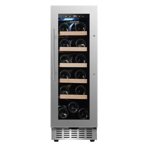 Réfrigérateur à 18 bouteilles de vin noir autonome/encastrable à DEL 7 couleurs 110&nbsp;V