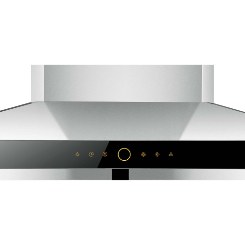 FOTILE EMS9026 36" Wall-mount Range Hood | Touchscreen | 3 Speed-settings and Auto-Turbo Function | Delay Off Function | LED Light