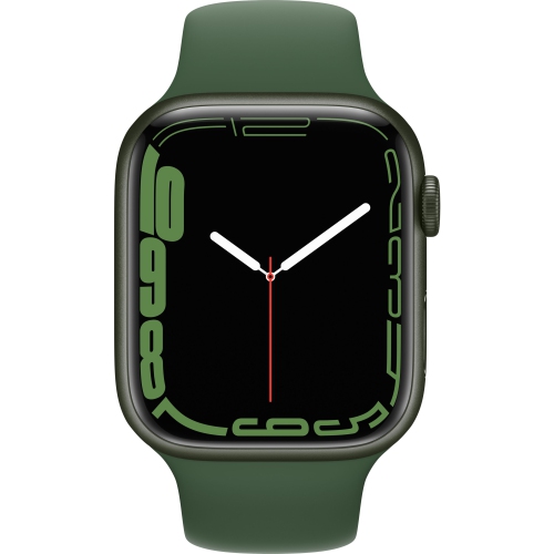 Apple Watch Series 7 (GPS) 45mm Green Aluminum Case with Clover Sport Band by APPLE - Refurbished condition - Image 2