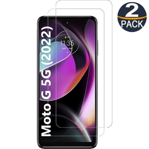 Image 1 de 3.. 【2 Packs】 Protecteur d'écran en verre trempé CSmart Premium pour Motorola Moto G 5G, compatible avec les étuis et sans bulles
