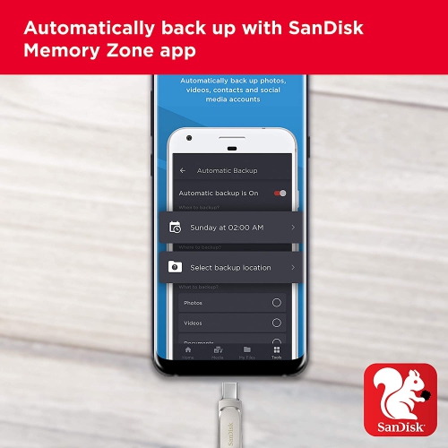 SanDisk 128GB Ultra Dual Drive Luxe USB Type-C Flash Drive -